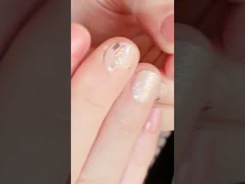 I got six manicures out of one box by cutting these nail strips in half #nailhack #diybeauty