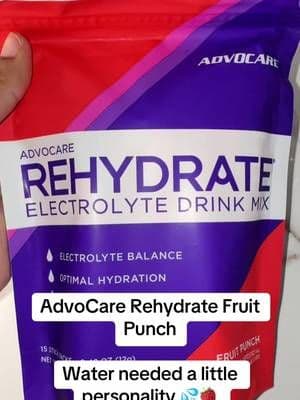 AdvoCare Rehydrate Fruit Punch stick packs make it easy to add electrolytes to your hydration routine at home or on the go. π¦β¨ Pour, mix and sip. #AdvoCare #Rehydrate #Electrolytes #HydrationRoutine #TikTokShop