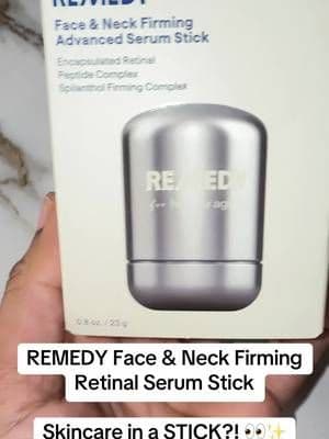 REMEDY puts retinal skincare into an easy swipe-on stick for your face and neck. No droppers, no messy application, just a simple addition to your nighttime routine. 🌙💜 #RemedySkincare #Retinal #SkincareRoutine #MatureSkincare #TikTokShop