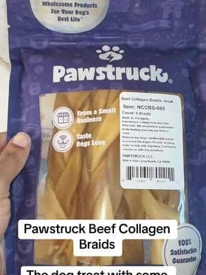 These Pawstruck Beef Collagen Braids give your pup something satisfying to chew while keeping treat time interesting. 🐾🦴 That braided shape definitely gets their attention. #Pawstruck #DogTreats #CollagenChews #DogMomFinds #TikTokShop