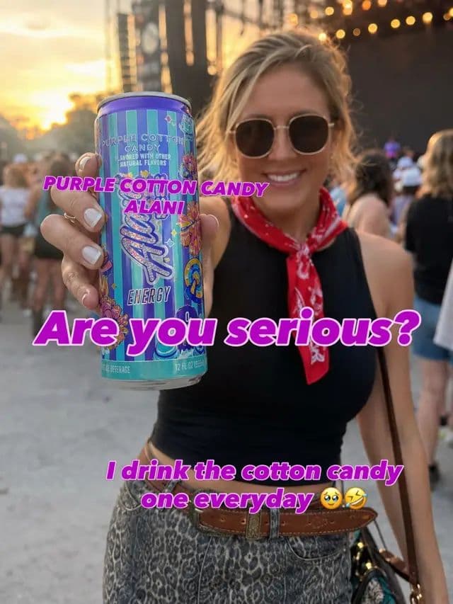 SMALL CREATOR BRAND ALERT 💜 Cotton candy @alaninutrition drinks are my absolute favorite. 💜 So ready for this #collab #collaboration #partner #wellness
