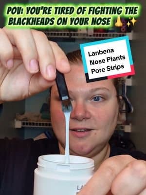 The satisfaction of peeling this off though 😳 I tried the @Lanbena Nose Plants Pore Strips to help remove blackheads and clean out the pores around my nose, and the peel is SO satisfying. This LANBENA 2.0 set also comes with their bamboo charcoal blackhead mask, so you have two options for tackling those stubborn-looking pores. 👃✨ #skincare #selfcare #blackheads #tiktokshopstockup #facecleaning