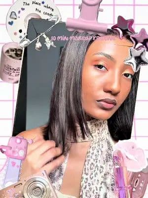 My 10 mins makeup is for the girl who is always on the go but still wants to feel cute, confident, and put together🌸 A little concealer, a soft warm eye, brows, mascara, and that's it, quick, easy, and real life approved. This is my version of the L.A. Girl: soft glam, natural, and still showing up as me.🐻🤎 #ad, @L.A. Girl Cosmetics @dischem_pharmacies #LAGirl #DisChem #GlamCrew