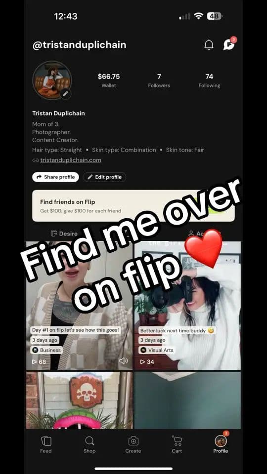 Incase I don’t get to see all of yall I’ll be on flip! Send me yours, let’s me friends! #tiktokban #flip #joinmeonflip #flipping #tiktokviral #tiktokshop #growth