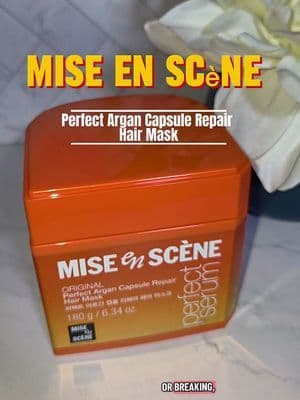 If your hair is dry, frizzy, or damaged, this Mise En Scène Perfect Argan Capsule Hair Mask is made to fix it fast. It helps with: • Frizz and flyaways • Breakage and split ends • Dry, dull hair • Hair porosity and damage Formulated with argan oil capsules to deeply nourish, smooth, and restore shine. You can literally feel softer, healthier hair after just one use. Plus it smells amazing with a fresh floral-fruity scent. Tap the orange cart and go to the deals tab to stack every coupon before it disappears. #hairmask #koreanhaircare #frizzyhair #tiktokshopcreatorpicks #hairrepair @Mise En Scène US