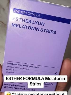 These convenient melatonin strips dissolve in your mouth and are designed to support sleep, making them an easy option for your nighttime routine. #EstherFormula #MelatoninStrips #SleepSupport #NighttimeRoutine #TikTokShop